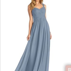 NWT Azazie Jenny Dress - Dusty Blue
